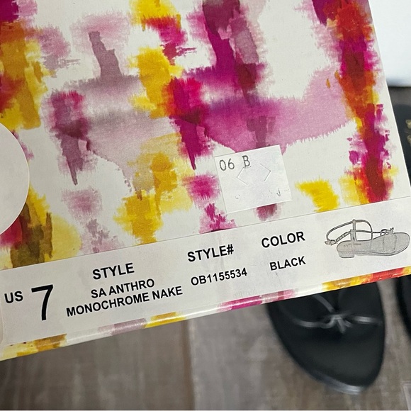 Anthropologie Daydreamer Sandals Black Sz 7 - Picture 2 of 3